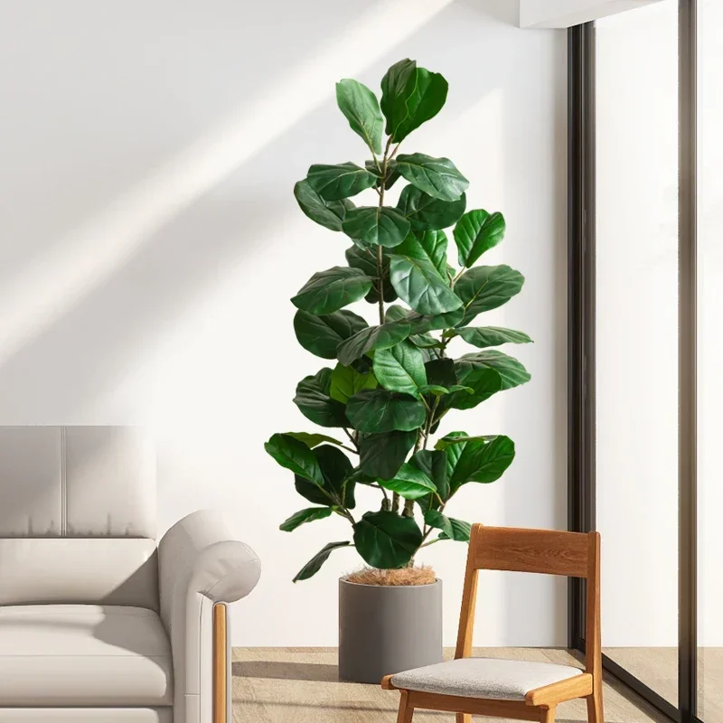 fake plants, fir leaves, high-end light luxury living room decoration, large bionic potted plants, indoor bonsai ornaments