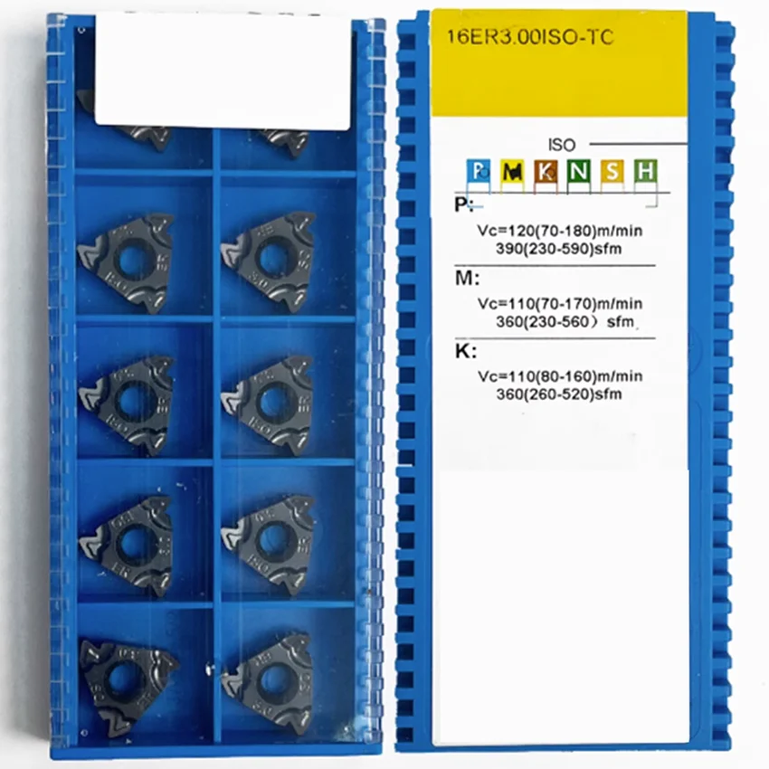 16ER1.00ISO-TC/16ER1.50ISO-TC/16ER1.75ISO-TC/16ER2.00ISO-TC/16ER2.50ISO-TC/16ER3.00ISO-TC GM3225 16ER คาร์ไบด์10ชิ้น/กล่อง