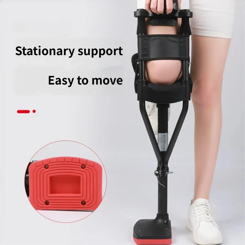 Ergonomic Hands Free Crutches Knee Crutch for Adult Mobility Aids Device Walking Stick Support Crutches Adults Adjustable Crutch