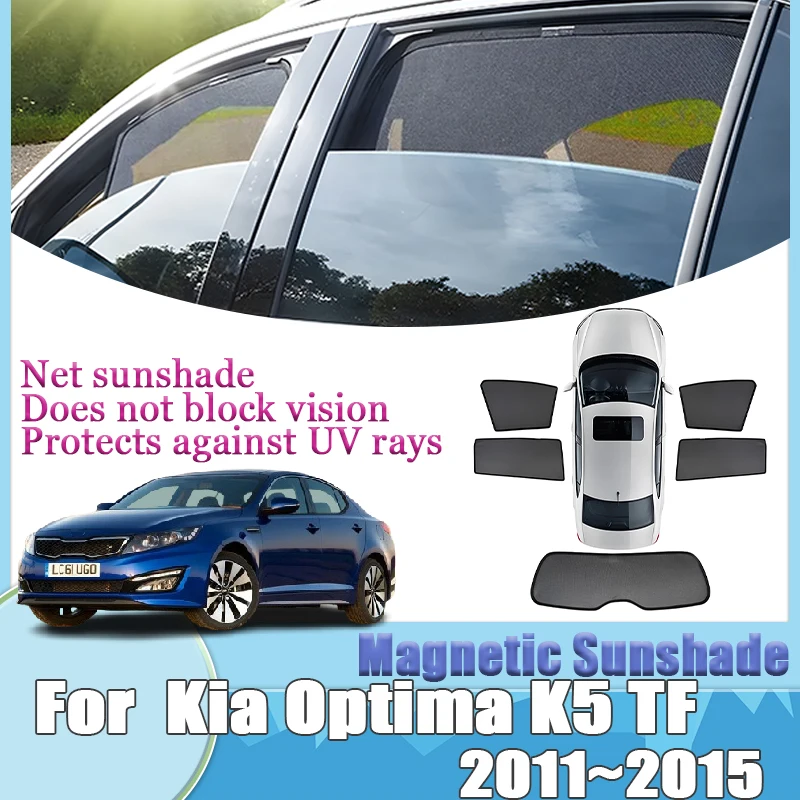 For Kia Optima K5 TF 2011 2012 2013 2014 2015 Magnetic Sunshade Windshield Curtain Side Window Visor Tools Cover Car Accessories