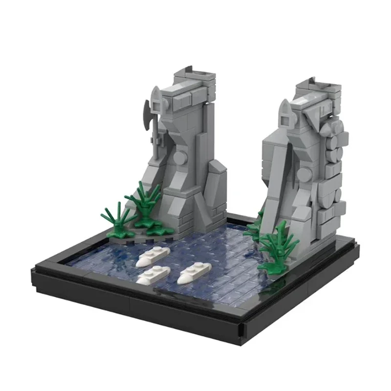 แหวนภาพยนตร์รุ่น Moc อาคารอิฐ MINI ประตูของมิตรภาพเทคโนโลยี Modular Blocks ของขวัญของเล่นคริสต์มาส DIY ชุดประกอบ