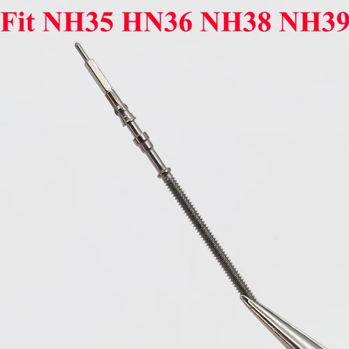 Imagen 2 del producto Vástago de reloj, repuestos de acero inoxidable aptos para NH35 NH36 NH34 NH38 NH39, corona, movimiento mecánico automático, piezas de reloj, vástago de corona