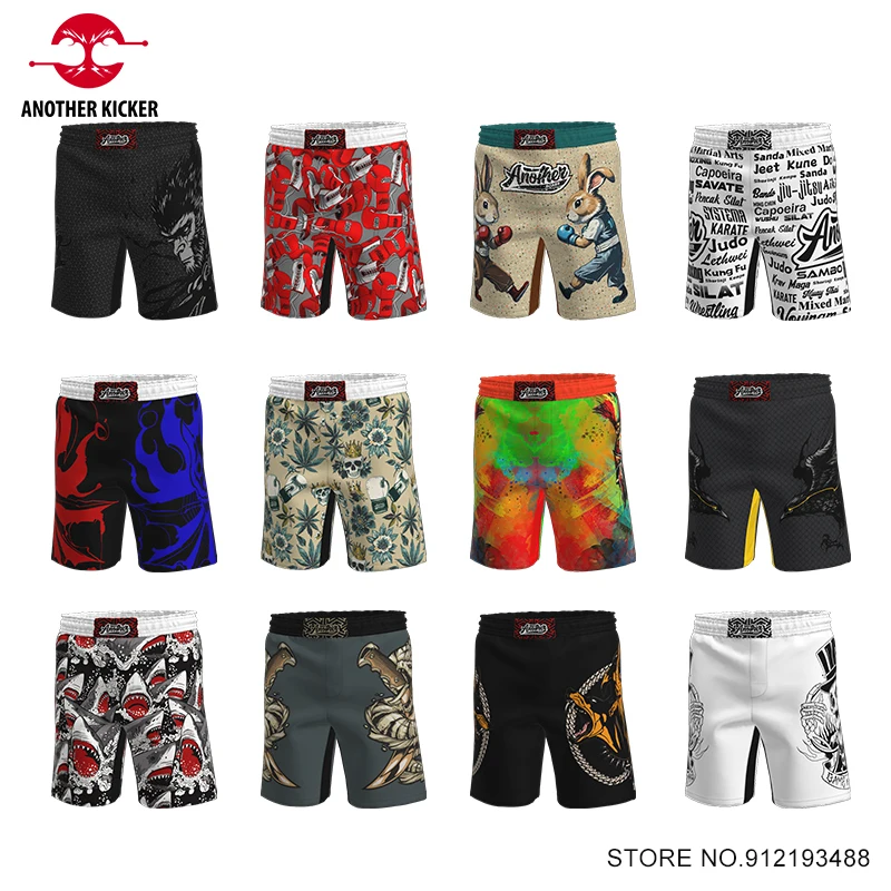 MMA Shorts Men Women 4-Way Stretch Fight Shorts for Boxing Muay Thai BJJ Lightweight Fitness Grappling Kickboxing Training Pants