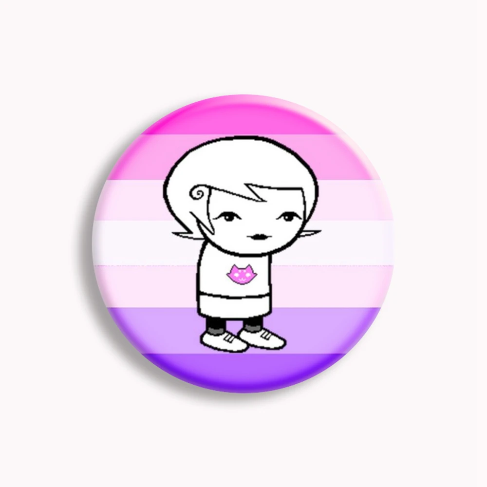 Roxy Lalonde Cartoon Button Pin Creative Anime Characte Meme Brooch Bag Decor Badge Fans Collect Friends Gifts