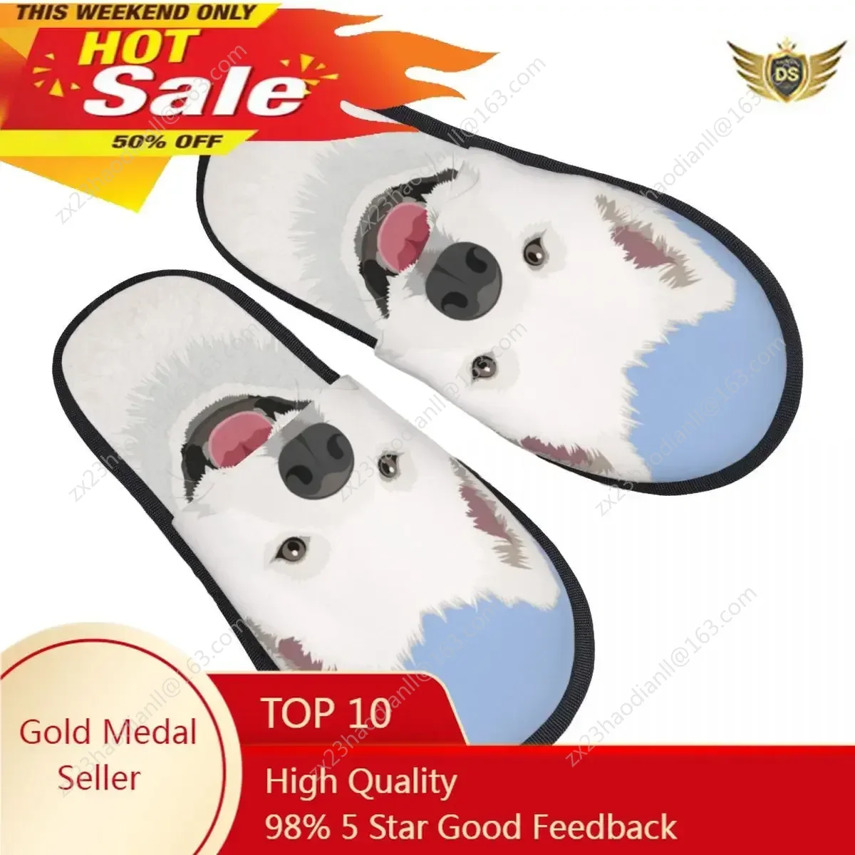 

Fur Slipper For Women Men Fashion Fluffy Winter Warm Slippers Samoyed The Buddy Dog House Shoes