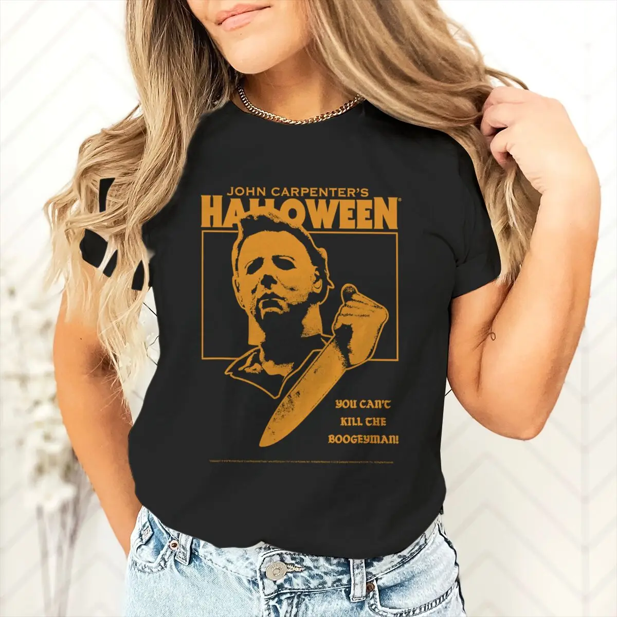 Halloween Horror Movie T-shirts For Women Summer Short Sleeve Round Neck T-shirt Happy Halloween T Shirt Gifts Women's Clothing