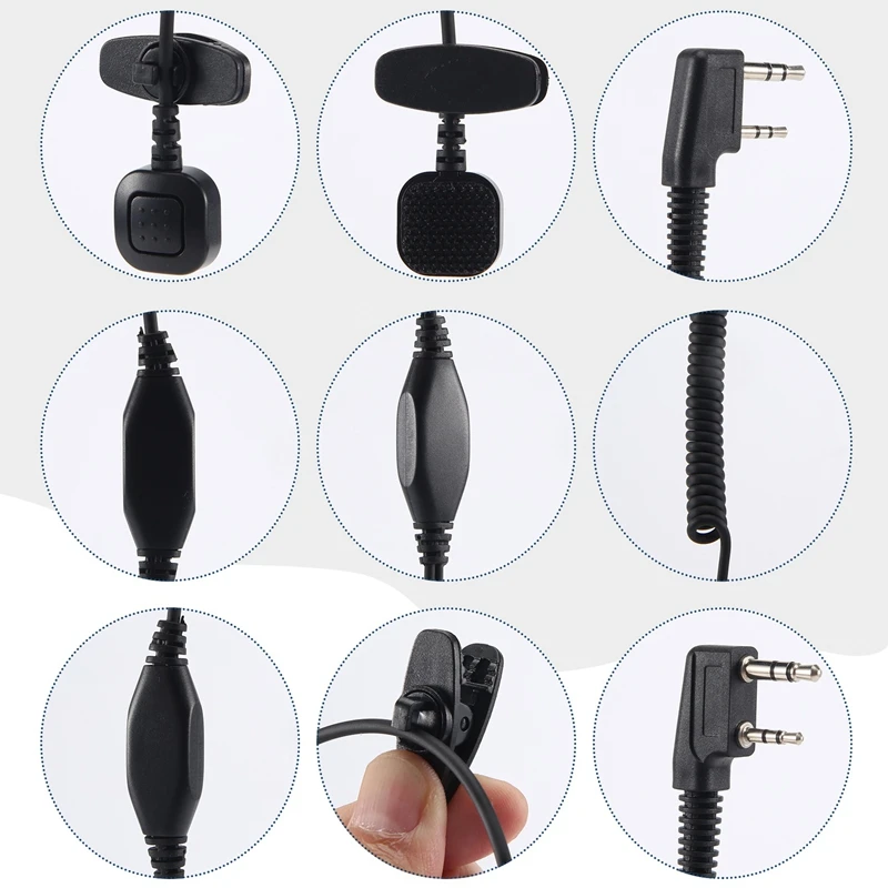 V3 V6 V8 V1098a V5s Casco Bluetooth Auricolare Cavo di collegamento speciale per Kenwood Baofeng UV-5R UV-82 GT-3 Radio bidirezionale