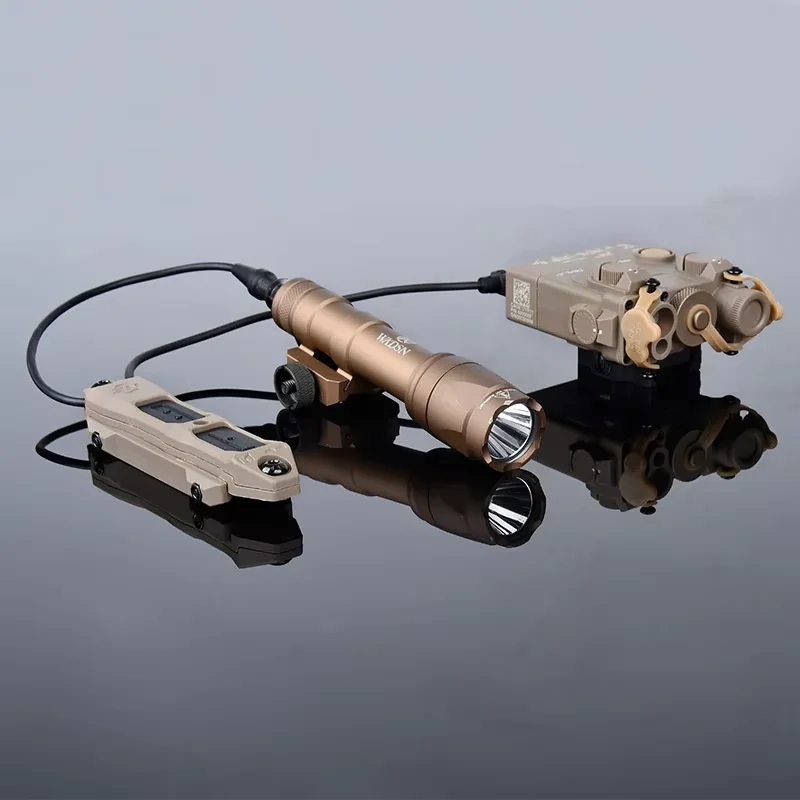 Tacitcal DBAL A2 Red Green Dot Laser Surefir M300 M600 Flashlight Pressure Switch Set Hunting Airsoft Weapon Light For 20mm Rail