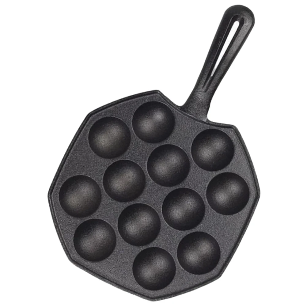 

Cast Iron Meatball Pot Nonstick Thick Frying Pan Meatball Skillet Stove Compatible Even Heat Iron Frying