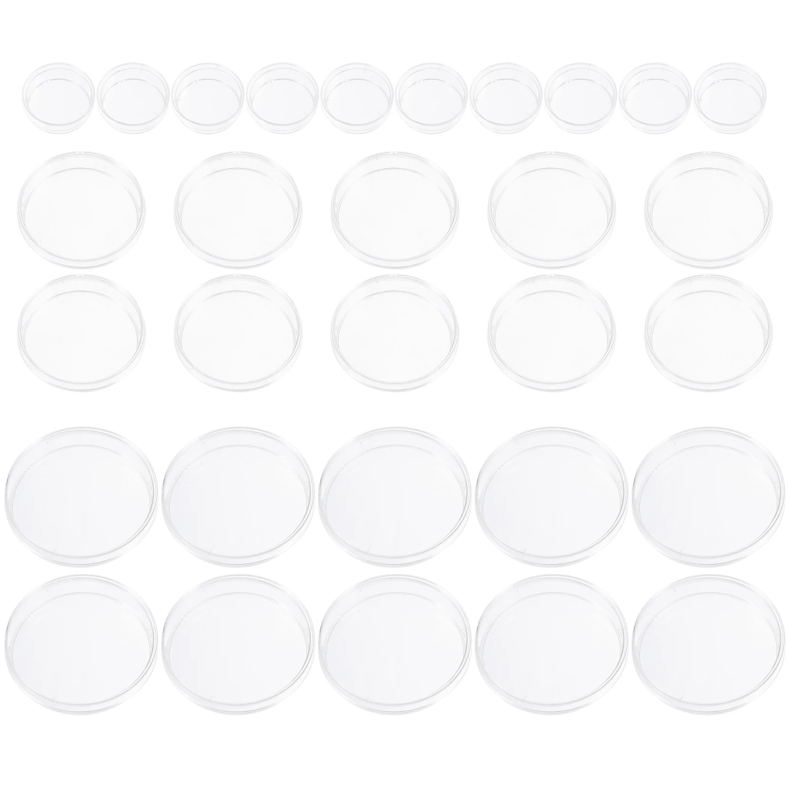 30 Pcs Cell Culture Dish Transparent Dishes Lids with Tissue Petri for Science Projects