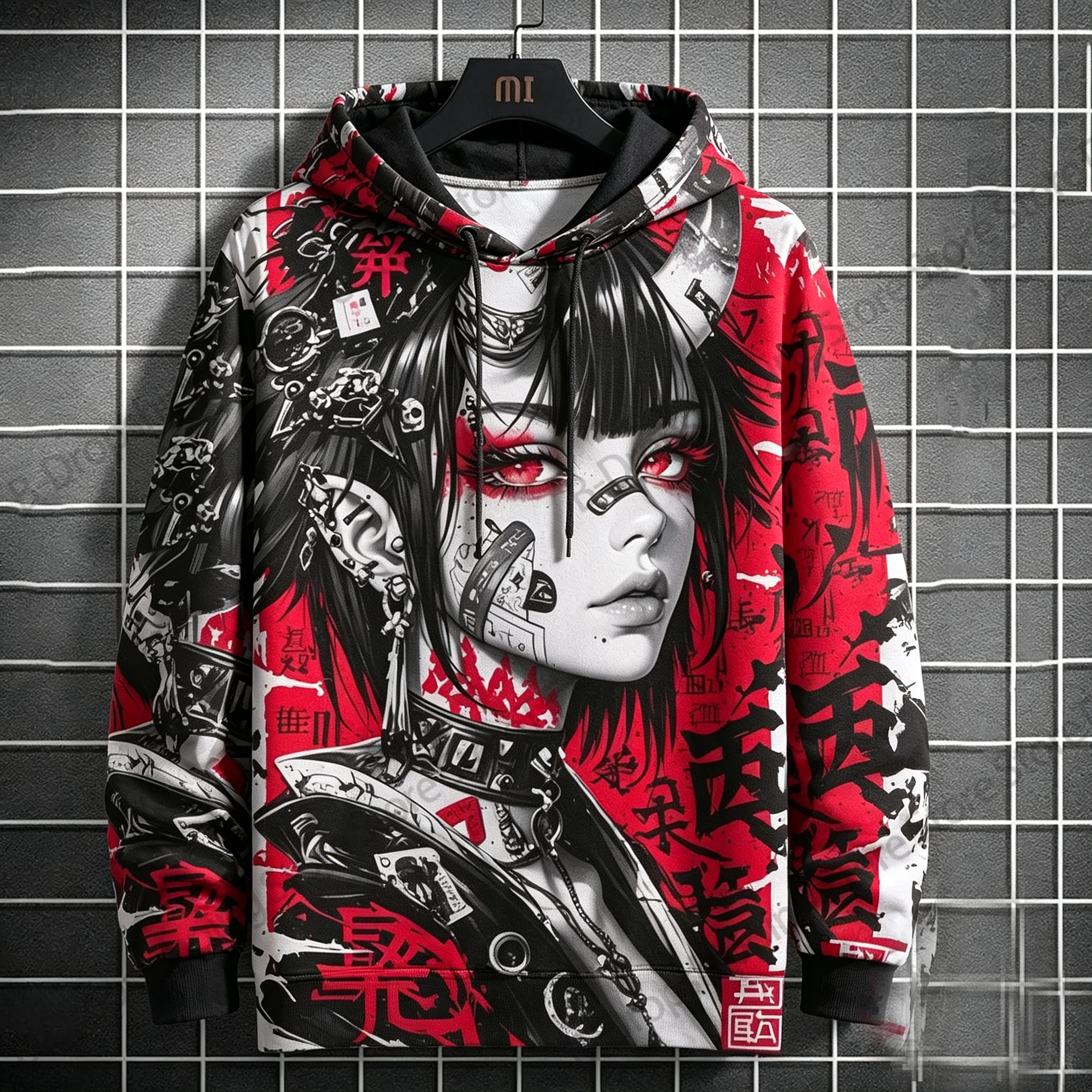 Anime Samurai Girl 3d Print Hoodie Men Women Fashion Outdoor Street Hoodie Sweatshirt Adult Coat Mens Clothing Jackets Sudaderas