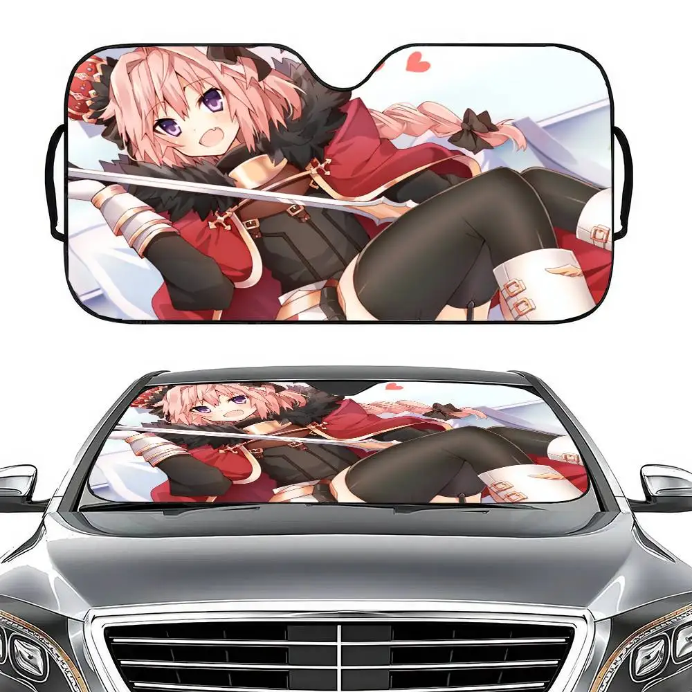 

Astolfo Anime Girl Car Sunshade Shield Windshield Window Sun Blocker Cover Interior Protection For Truck SUV Visor Universal
