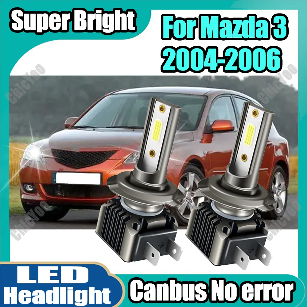 

2PCS H7 LED Headlight 6000K White 20000LM 90W Canbus No error LED Fog Lights Super Bright 12V 24V For Mazda 3 2004 2005 2006