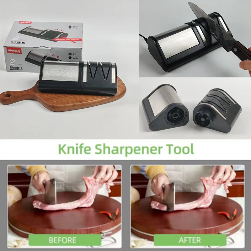 

2-Stage Electric Knife Sharpener H1099, Fast Precise Sharpening for All Knives