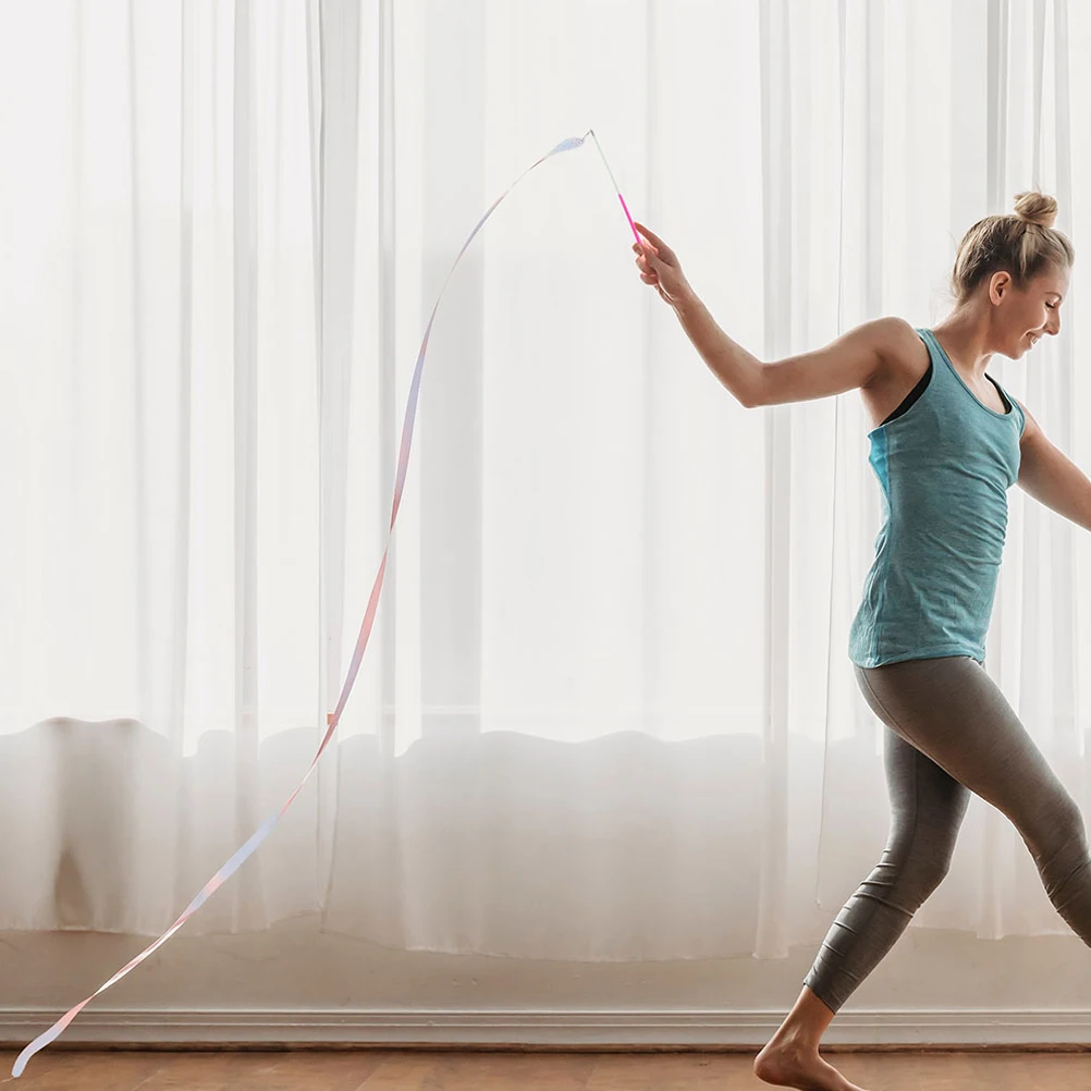 

3pcs Ribbons Bright Color Dance Ribbons For Performance Decorative Streamers Play Ribbon