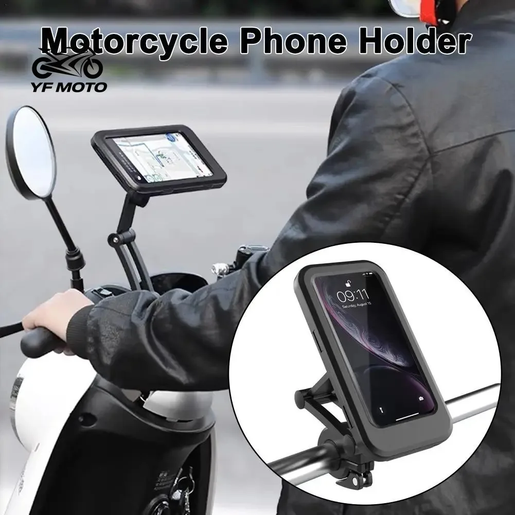 

Waterproof Motorcycle Bike Mobile Phone Holder Support Magnetic Universal Bicycle GPS 360° Swivel Adjustable Cellphone Holder