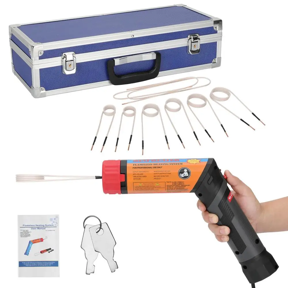 1100W 110V Tenuto In Mano Kit Riscaldatore A Induzione Magnetica Bullone Rimozione Ruggine Dadi Viti Ingranaggi Pulegge Cuscinetti Parti Metalliche Calore