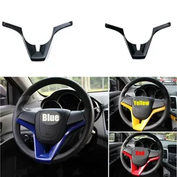For Chevrolet Cruze Trax Tracker Sedan Hatchback 2009-2015 Car Steering Wheel Trim Cover Chrome Sticker Accessories