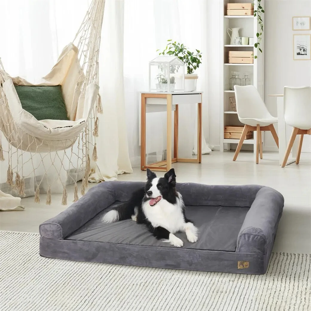 

Customizable Dog Bed Extra Large Orthopedic Pet Mattress Couch Sleeping
