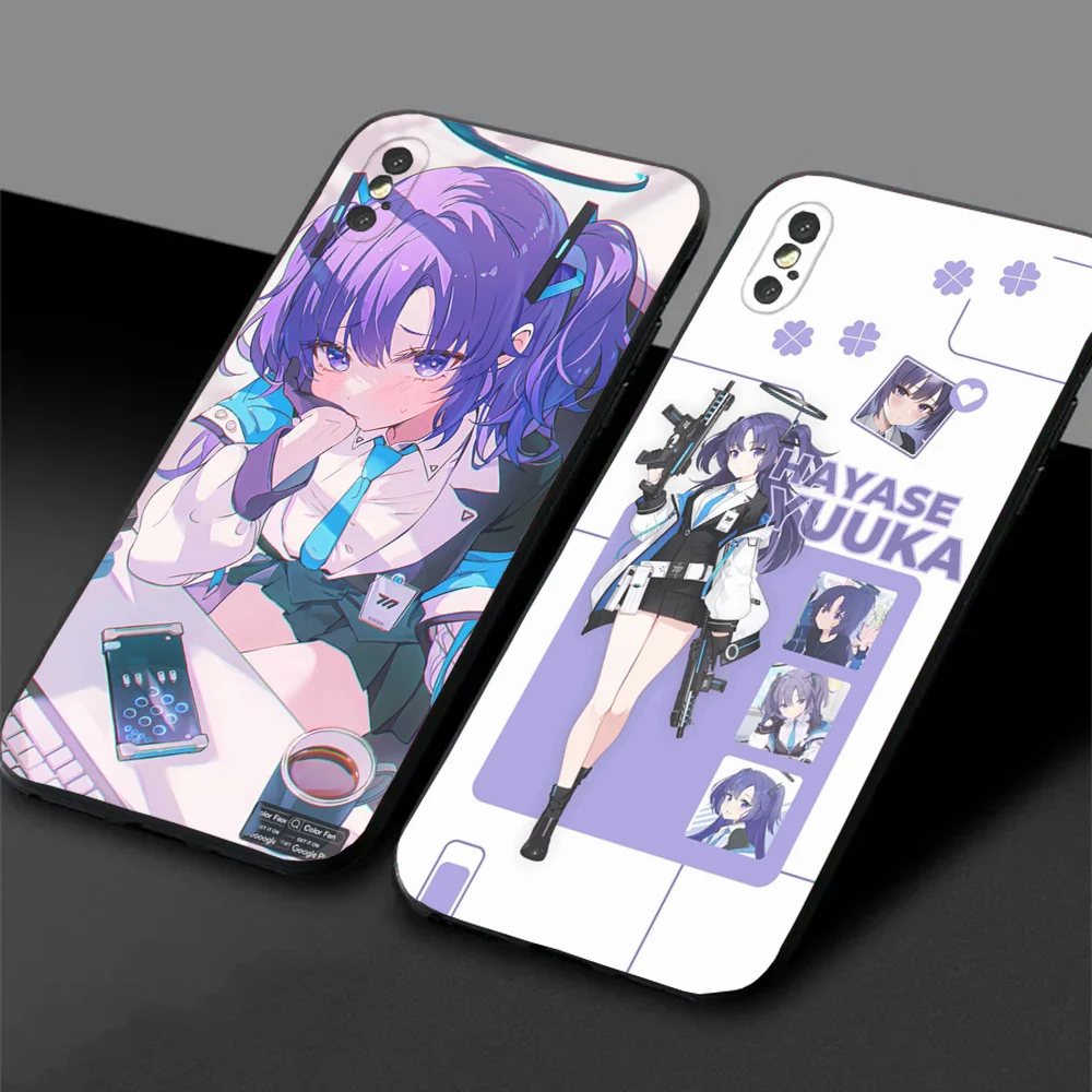 Game Hayase Yuuka Phone Case For Samsung S24,23,22,30,21,10,9,Ultra,Plus,Lite,FE,5G Black Soft Case