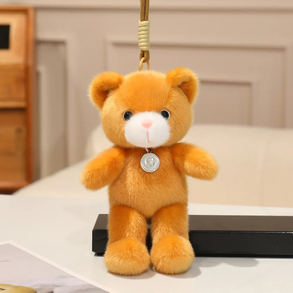 Bag Ornaments Cartoon Colorful Bear Pendant Anti-lost Cute Colorful Bear Lovely 20cm Bear KeyChain Decoration