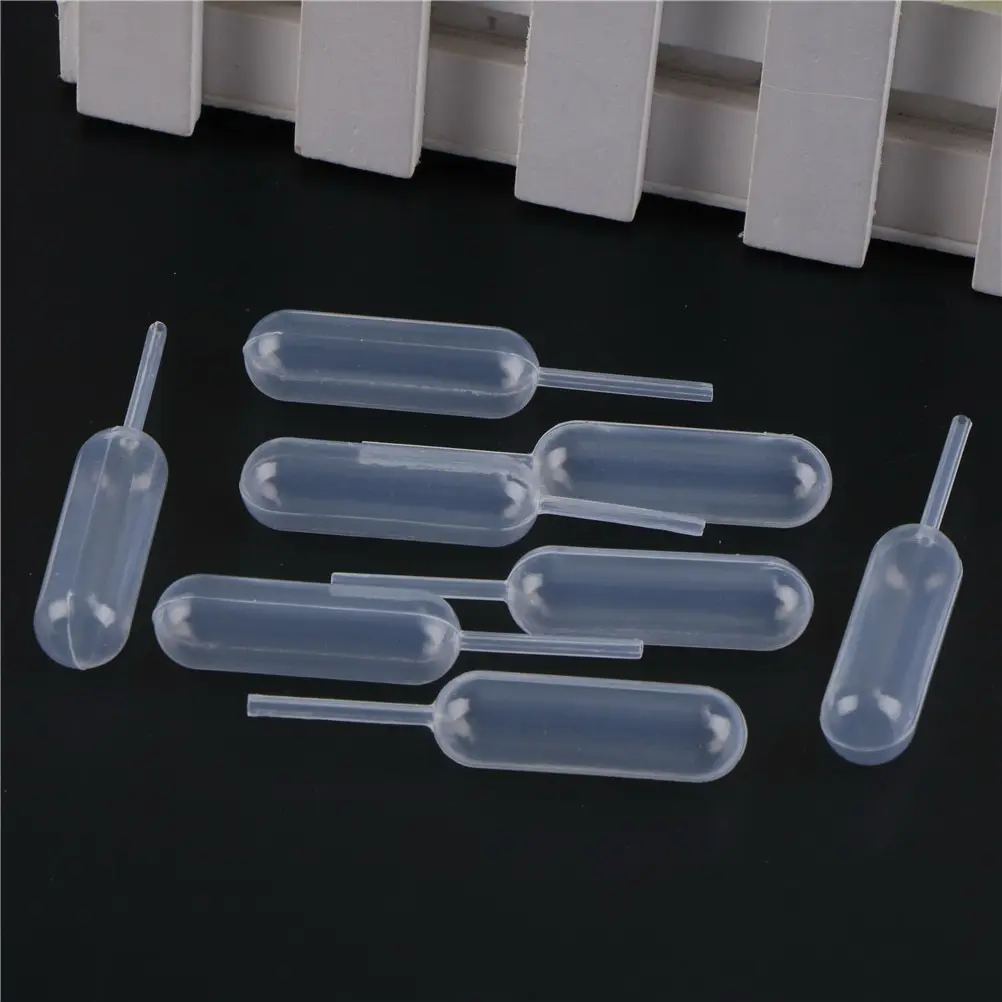 100pcs 4ml Sauce Droppers For Cupcakes Ice Cream Sauce Ketchup Pastries Macaron Stuffed Dispenser Mini Squeeze Transfer Pipettes