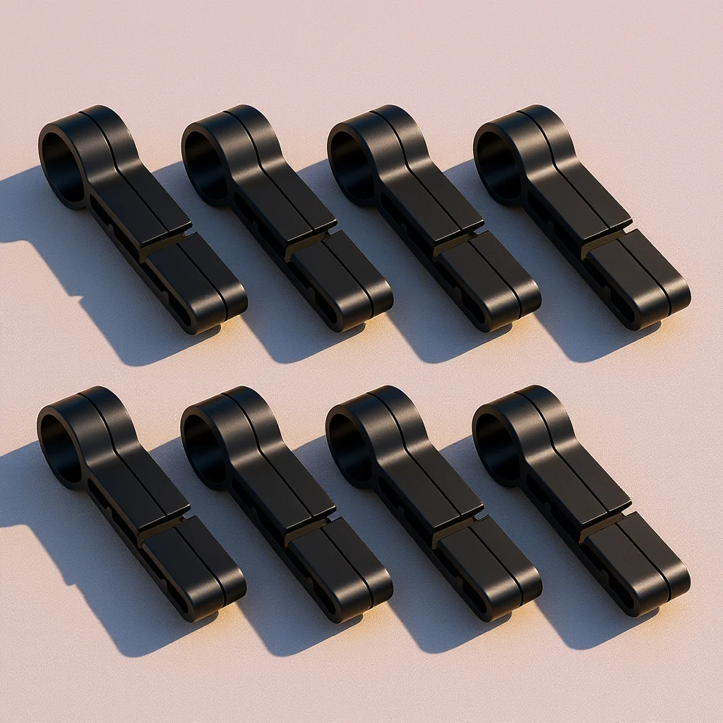 

8Pcs Headlamp Clips Plastic Hardhat Headlight Holders for Lights Construction Night Work Safety Headlamps Clips