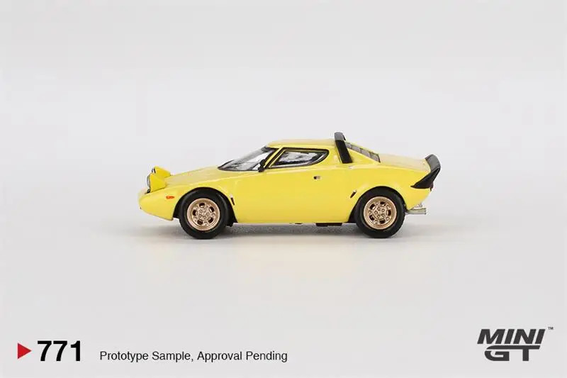 MINI GT 1:64 Stratos HF Stradale Giallo Fly amarillo 771 coche modelo fundido a presión