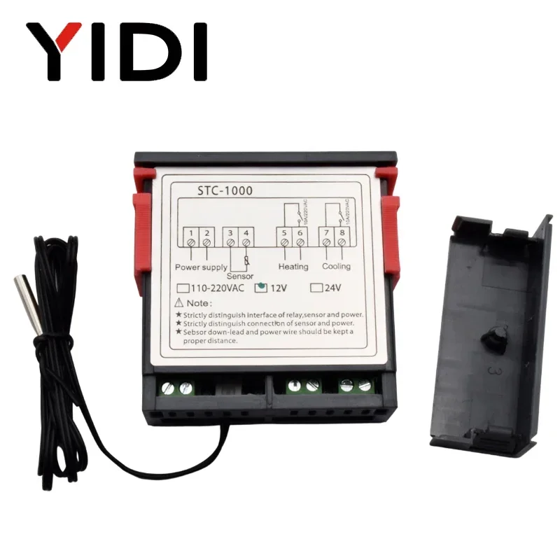 Controlador de temperatura Digital LED, termostato STC-1000, Incubadora de Acuario, termorregulador, 10A, relé de refrigeración y calefacción, CA de