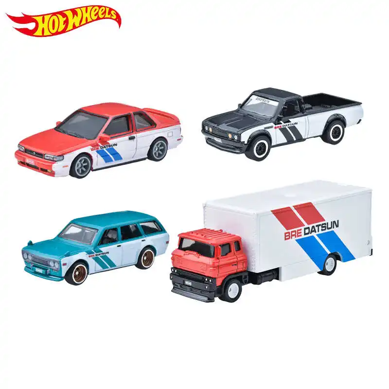 2024 Hot Wheels Premium BRE Datsun Racing 4 Cars Set BRE Datsun 620 Nissan Sentra BRE Sakura Sprinter 1/64 Cars Model Toy GMH39