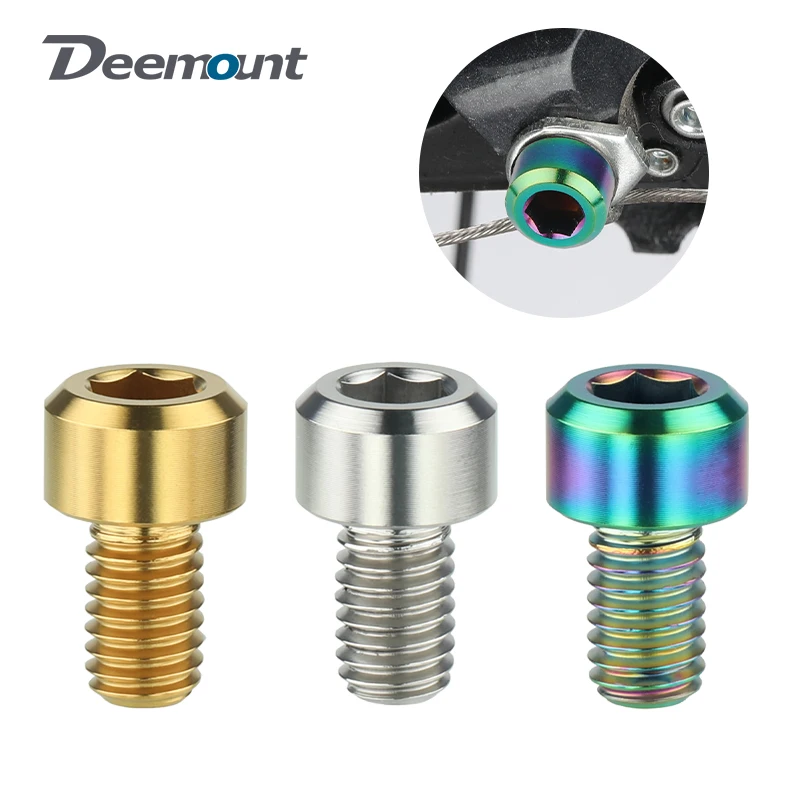 

Титановый болт Deemount 2/6 шт. для велосипеда C-Brake V-Brake, крепление троса складного багажника велосипеда, адаптерное крепление M6 * 10 P1.0 GC4 Ti, винт
