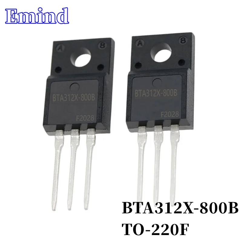 5Pcs BTA312X-800B BTA312X Thyristor TO-220F Plastic Package 12A/800V DIP Triac Large Chip