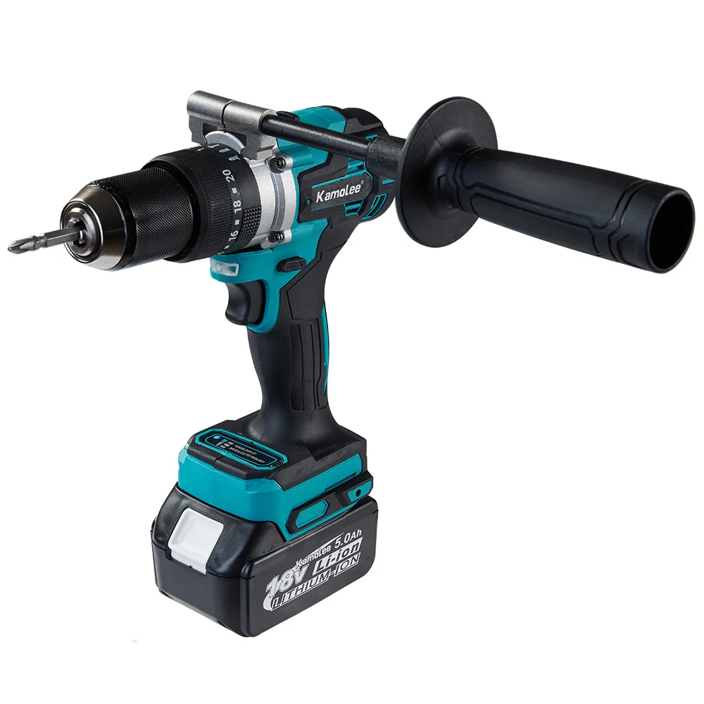 Kamolee Large Torque 650NM Brushless Electric Impact Drill 3 in 1 Electric Cordless Screwdriver For Makita 18v Battery