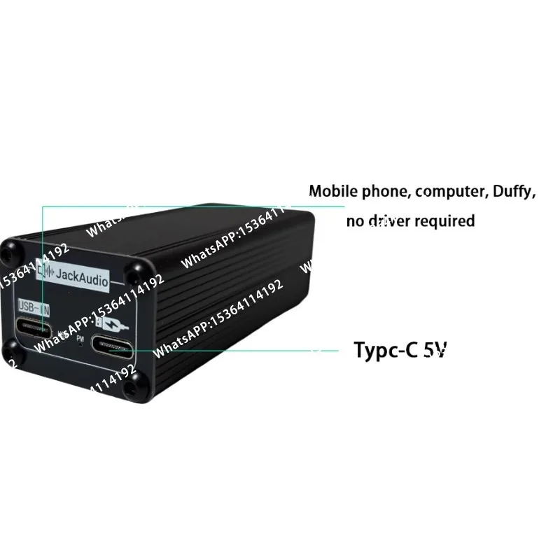 CT7601CR MINI Portable USB To I2S, Fiber, Coaxial Output Digital Audio Decoder Small Tail OTG 32Bit 384K DSD256
