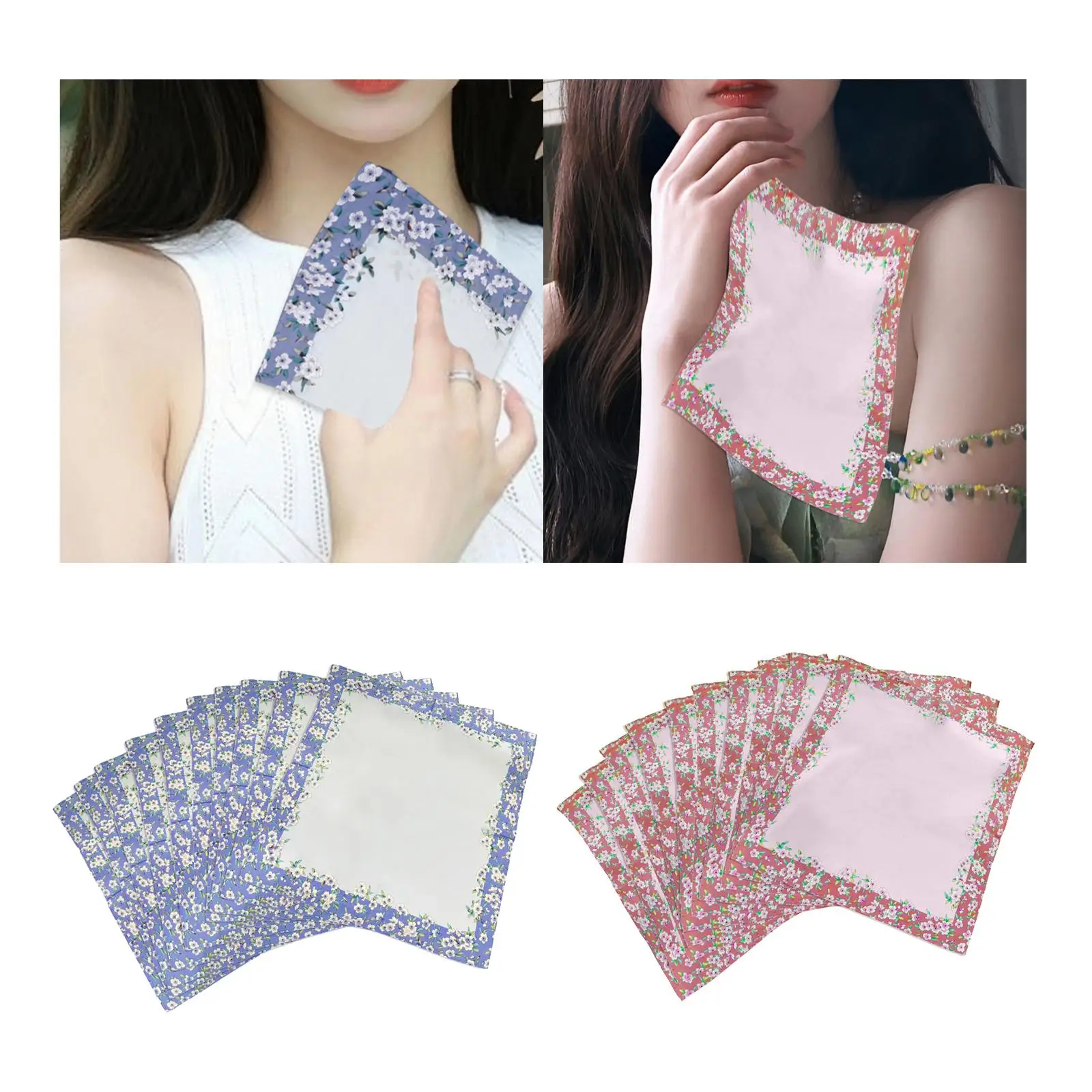 10x Bawełniane chusteczki dla kobiet, kwadratowe bandany Eleganckie damskie prezenty Hankies