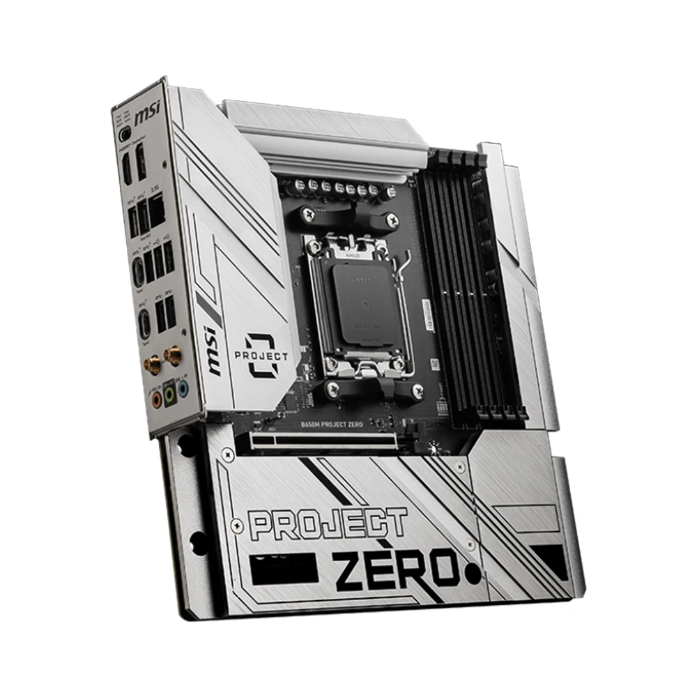 اللوحة الأم MSI B650M PROJECT ZERO AM5 B650 تدعم وحدة المعالجة المركزية 7800x3D AMD Ryzen 8000/ 7000 Series 4xDDR5 256GB HDMI NVME M.2 PCle 4.0 #2