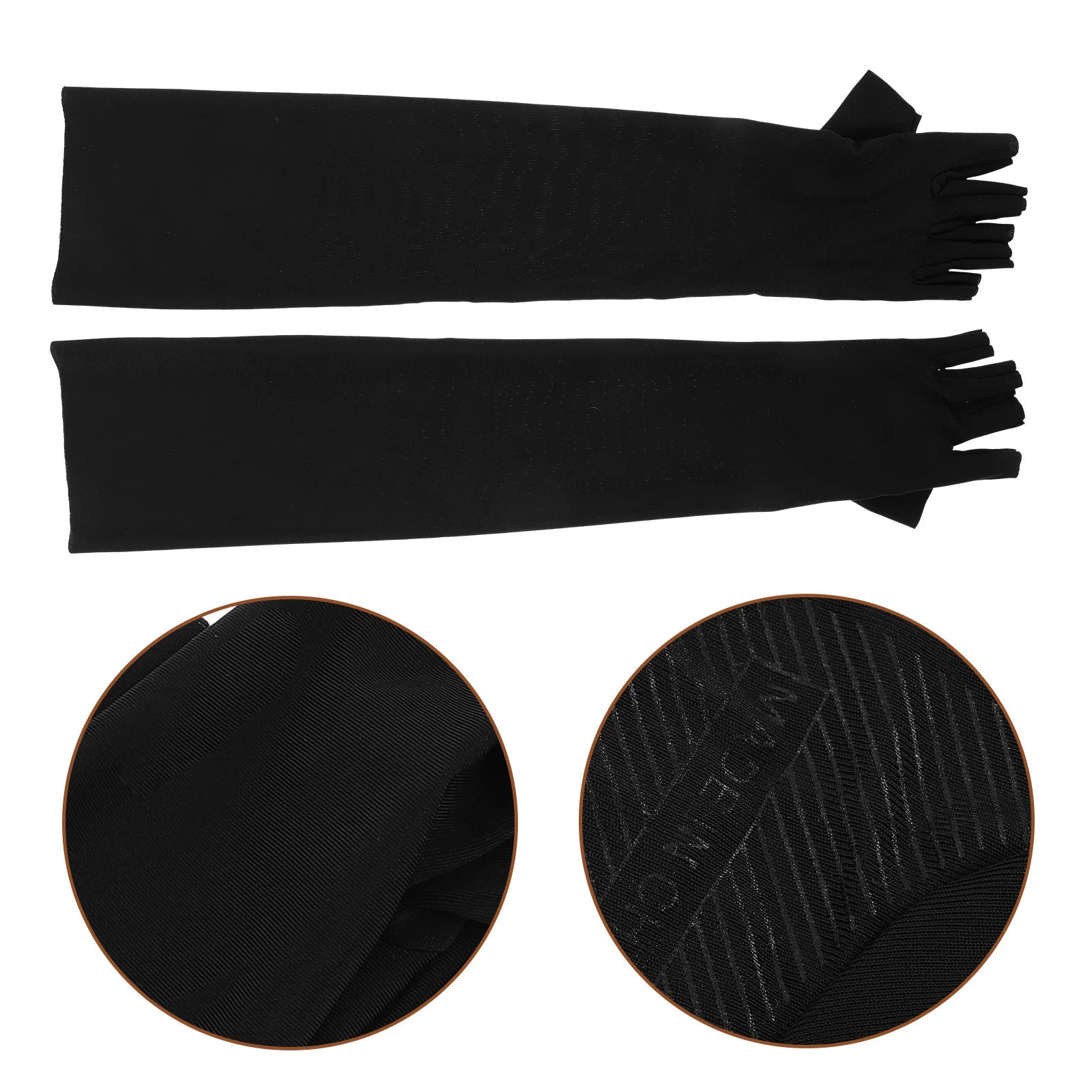 

2Pcs Uv Protection Ice Silk Arm Sleeves Fingerless Cooling Compression Gloves Outdoor Cycling Driving Fishing Sleeve Covers