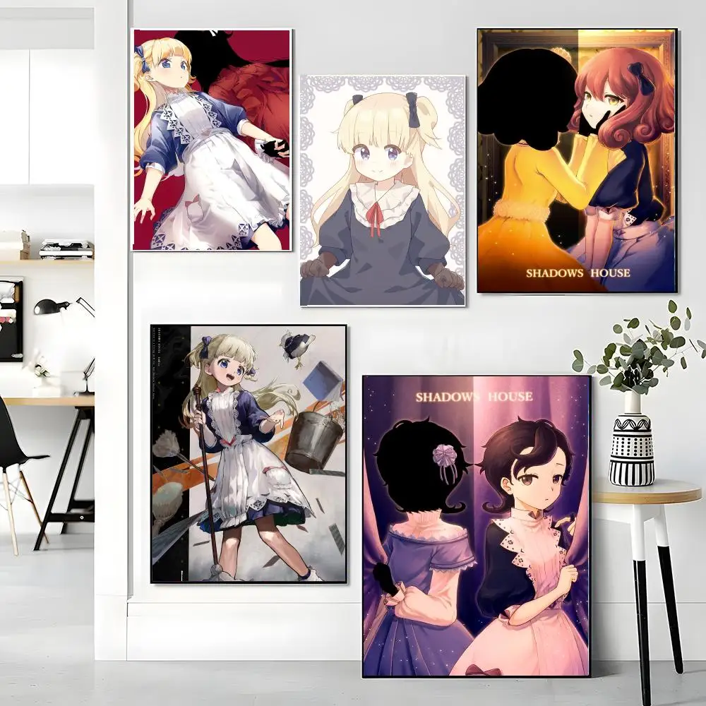 anime S-Shadows House-E Painting Calligraphy Artwork for Living Room Bedroom Office Home Decor
