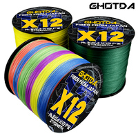 GHOTDA 12 Strands 1000M 500M 300M X12 Braided Fishing Line PE Sea Saltwater Fishing Weaves Super Strong Power 20-120LB