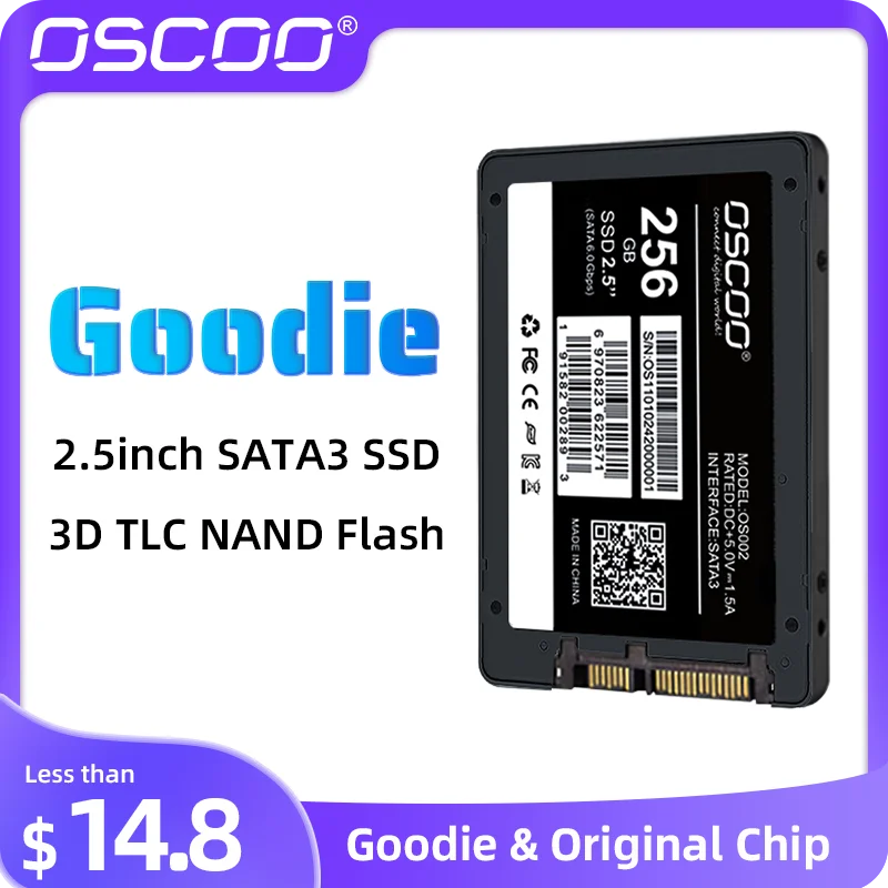 OSCOO 2.5'' SATA3 SSD 256GB 512GB 1TB 2.5Inch SSD SATAIII SSD 6Gb/S Internal Solid State Drive HDD Hard Disk For Laptop Desktops