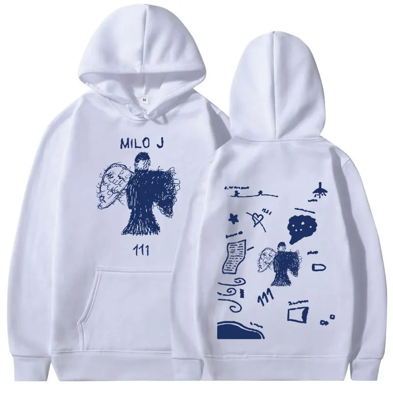 2026 neuer Milo J 111 Album-Grafik-Hoodie für Männer und Frauen, Unisex-Sweatshirt, Vintage Hip-Hop-Pullover, Geschenk für Fans, Streetwear-Kapuzenpullover – Detail 30