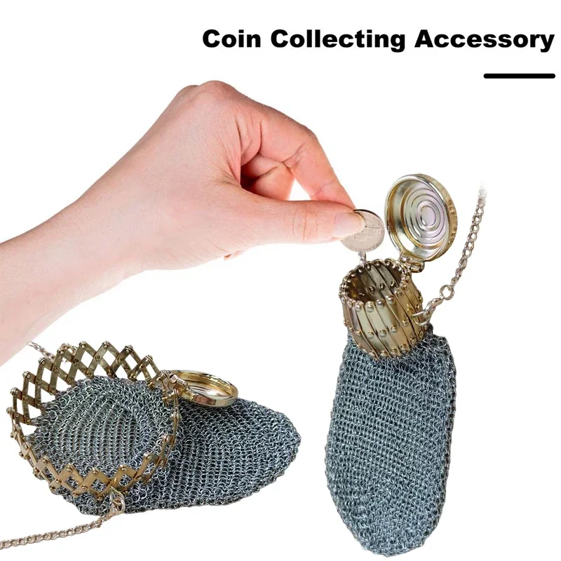 Novo high-end artesanal 1920 inglês moeda bolsa retro collectio colecionável moeda antiga inoxidável medieval bolsa de aço presentes