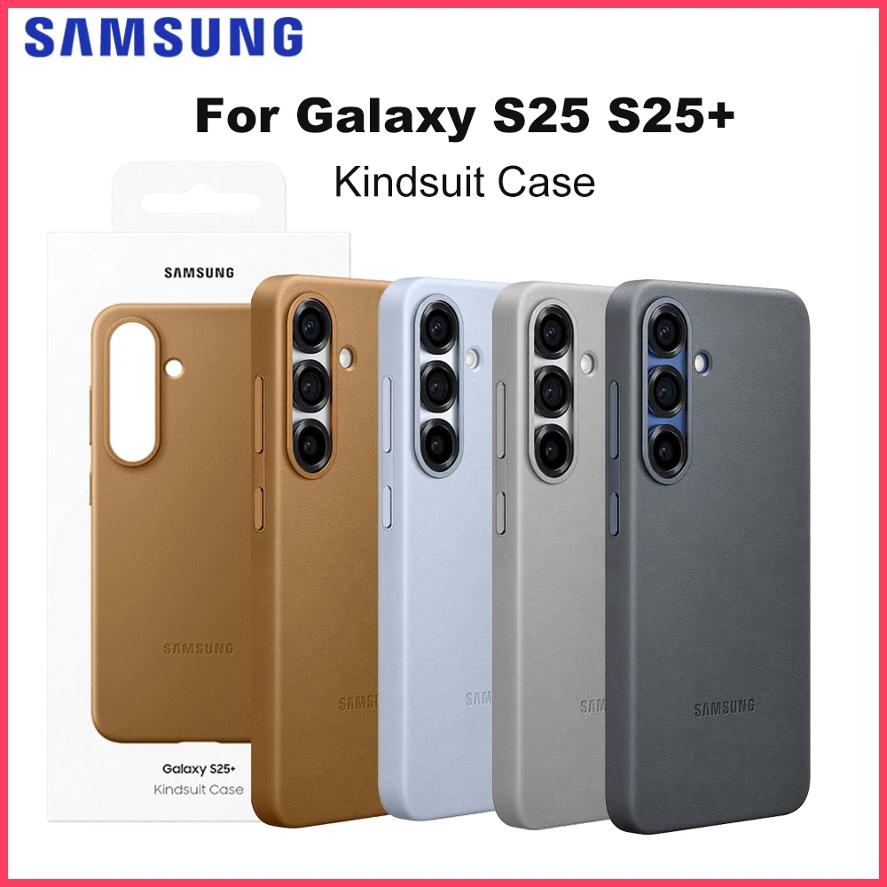 

Original Samsung Galaxy S25 S25+ Kindsuit Case for Galaxy S25 S25Plus Smartphone Cover Leather Protective Case