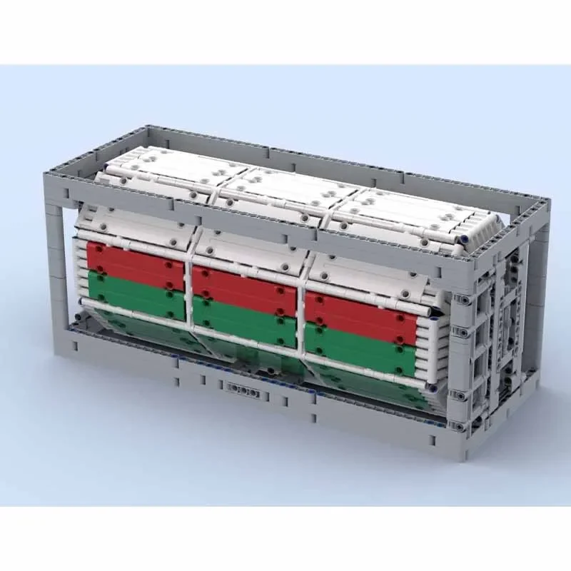 

Building Blocks MOC-57653 Overseas Bulk Container 1:17 Scale (45 x 18 x 19 Studs) Truck 1309PCS Boy Birthday Gift Christmas Gift