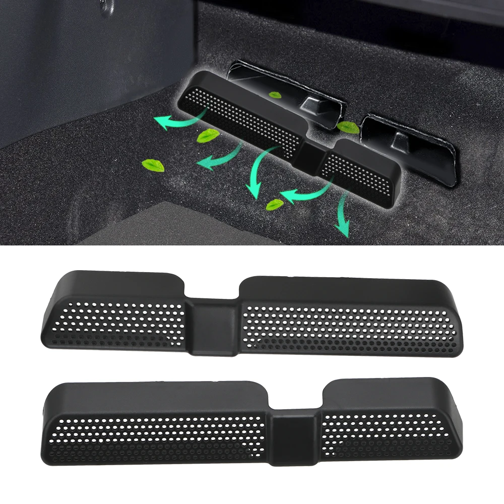 ABS For Skoda Kodiaq 2016 2017 2018 2PCS/Set Car Air Outlet Cover Dustproof Back Seat Under Ventilation Car Vent Cover