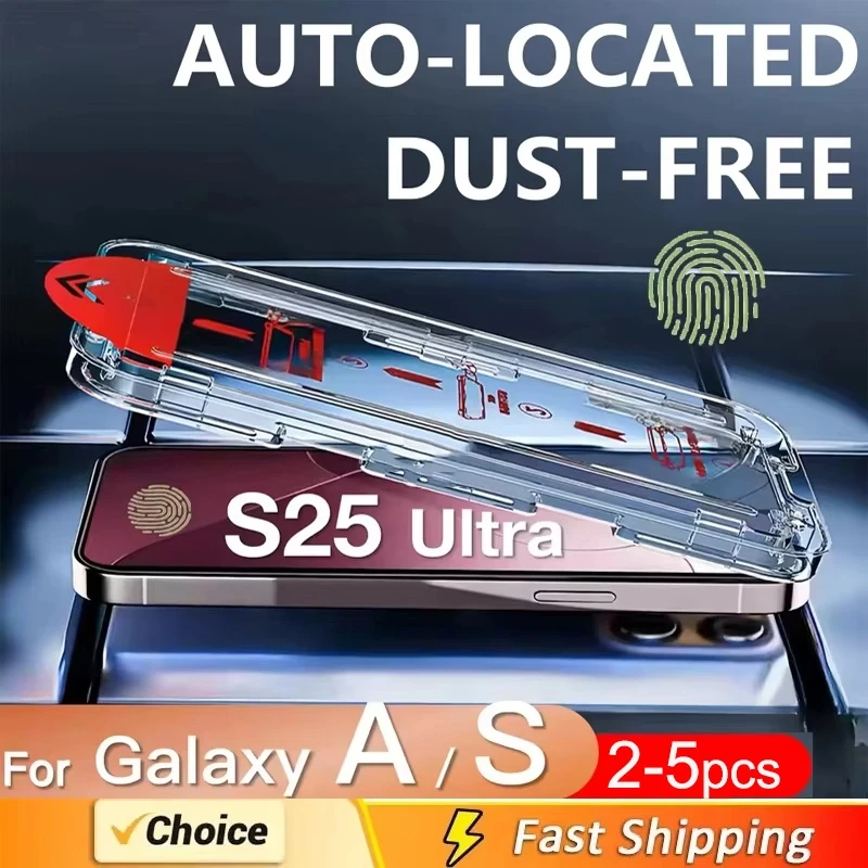 2-5Pcs For Samsung Galaxy S25 S24 Ultra S26 S23 FE S22 S21 Plus A16 A36 A55 A26 A35 A54 A56 5G Screen Protector Tempered Glass