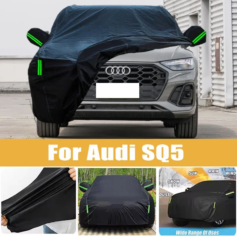 For Audi SQ5 Full Car Cover Four Seasons Universal Outdoor Sun Anti UV Rain Snow Dust Protection Oxford Cloth Car Accessories
