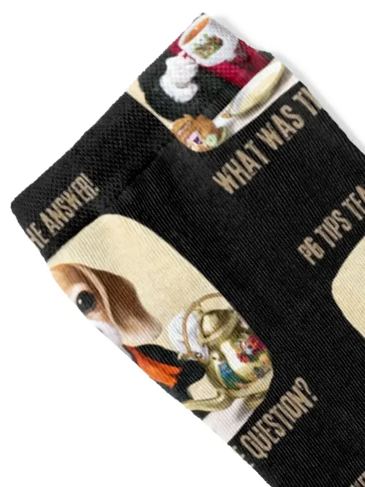 PG Tips tea is the answer beagle dog tea time Socks Novelties cartoon japanese fashion Women Socks Men's