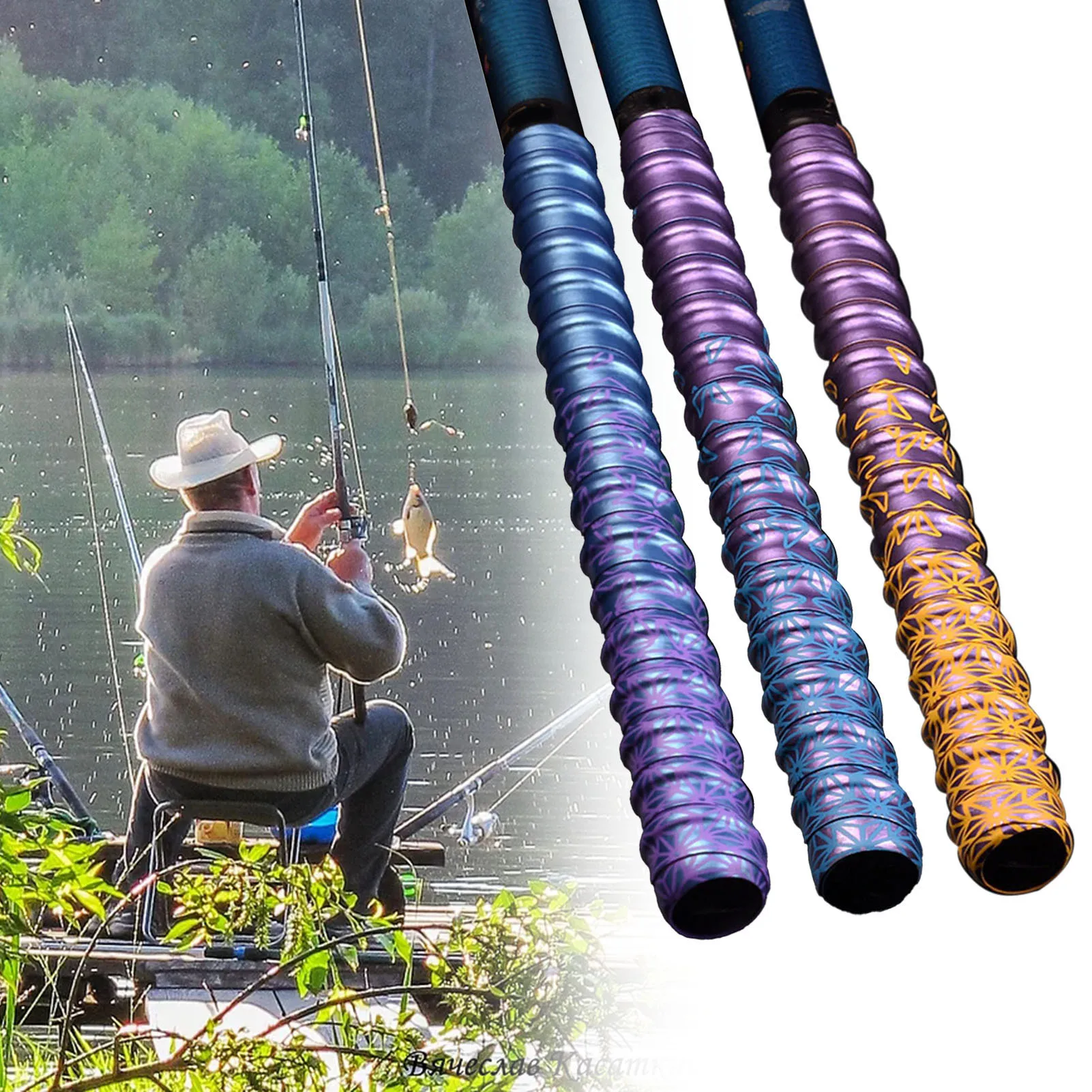 Raqueta de tenis y Squash con absorción de impacto para caña de pescar, tacos de béisbol, banda antideslizante, cinta de agarre, banda para el sudor para bádminton, absorbente de sudor