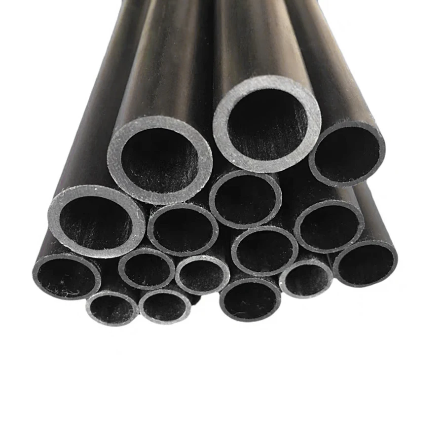 4PC Black Glass Fiber Tube Outside Diameter 3mm-14mm Insulation Hollow Fiberglass Lenght 500mm For Kite Tents UAVAnd DIY